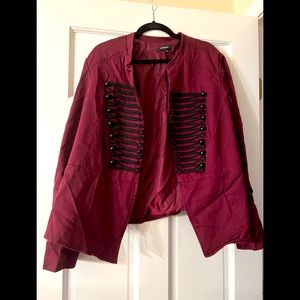 Torrid Burgundy Jacket with adorable details